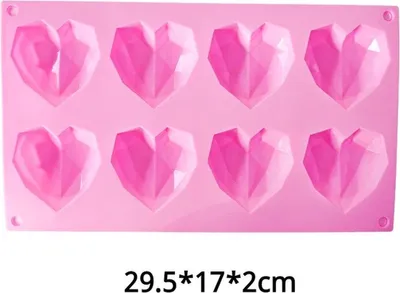 Produktbild von CHPN - Backform - Schokoladenform - Form - Silikonform - Herzen - 8 Herzen - 3D-Backform - Backen - Schokolade - Kuchenform - Schokoladenform - Bonbons - Kochen - Küchenzubehör - Geschenk - Pralinen