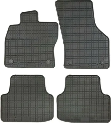 Produktbild von für VW Golf VIII Variant ab 01/2021 Passform Fußmatten PETEX Gummimatten 4-teilig schwarz Allwettermatten Gummifußmatten