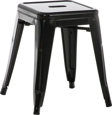 Produktbild von Moderner stapelbarer Hocker – Barhocker – platzsparendes Design | Farbe: Schwarz