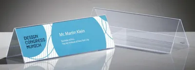 Image de sigel présentoir de table, plastique dur, 190 x 60 mm, forme de toit transparent, présentation des deux côtés (TA132)