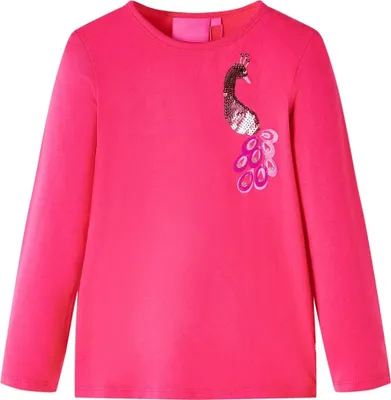 Produktbild von Kinder-Langarmshirt Knallrosa 104