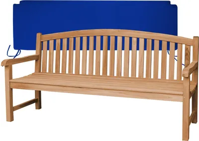 Produktbild von Gartenbank Bari Teak Massivholz 180 cm Blau