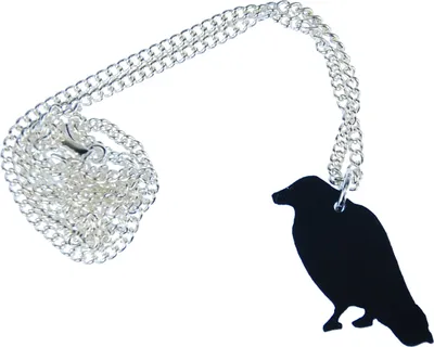 Produktbild von Raben Kette Halskette Miniblings 45cm Vogel Krähe Vögel Acrylglas S Rabe schwarz