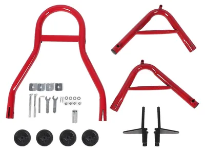 Image de Cric pour roue avant de moto, universel, capacité de charge de 600 lb, bobine en acier pour bras oscillant, support de montage pour le nettoyage et l'entretien
