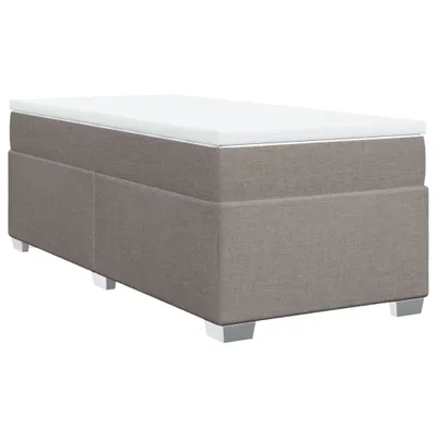 Produktbild von Boxspringbett mit Matratze Taupe 90x200 cm Stoff