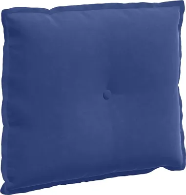 Image de vidaXL Dossier Coussin bleu police 60 x 50 cm Tissu velours côtelé