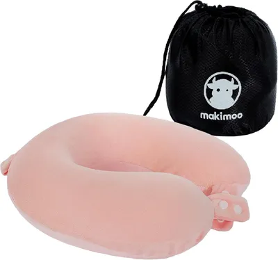 Imagen del producto de Almohada de viaje para el cuello, fabricada en espuma viscoelástica, ajustable, suave, ideal para avión y coche