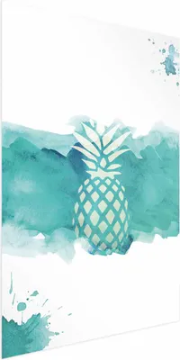 Produktbild von Posterpapier Poster - Watercolor Pineapple 40x60 cm Blätter b-C-0288-ao-a