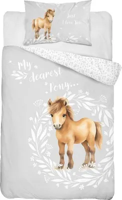 Immagine prodotto di DETEXPOL Biancheria da letto Little Pony grigio Cotone, 100/135, 40/60 cm