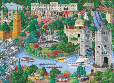 Obrázok produktu pre Drevené puzzle London Sights, Wooden City, 750 dielikov