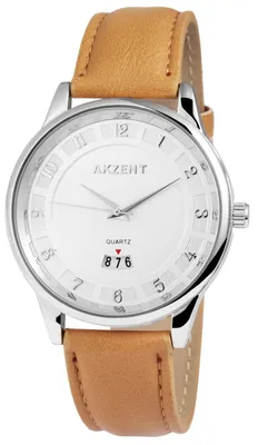 Produktbild von Akzent Herrenuhr mit Kunstlederionsarmband