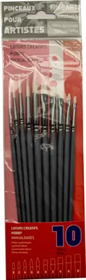 Hobby Pinsel Set 10 Acryl und Ölmalpinsel Größe 0 bis 8