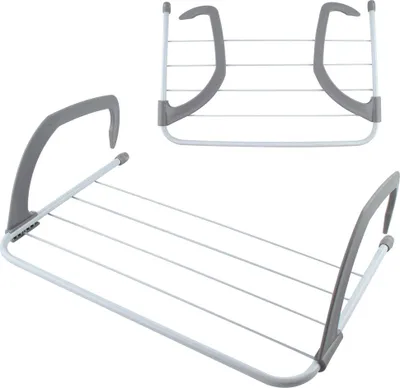 Produktbild von Wäschetrockner für Balkon, Tür & Heizkörper, 3 m Trockenlänge, 5 Wäscheröhren
