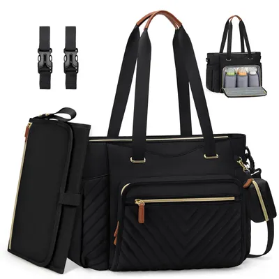 Produktbild von Wickeltasche Babytasche Kinderwagentasche - Mit Wickelunterlage - Mit Tragegurt