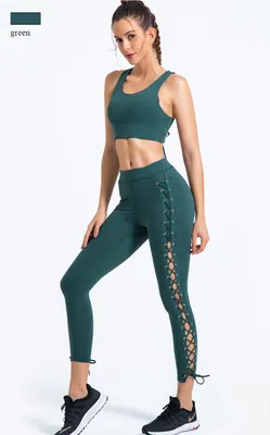 Produktbild von Sportset 3/4 mit Schnürung, grün XL