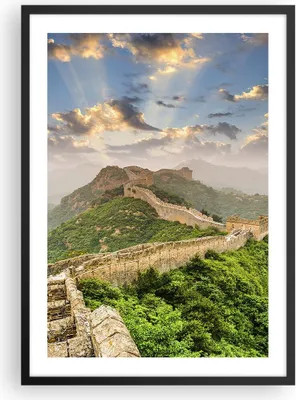 Produktbild von Gerahmtes Poster - Schwarzer Rahmen - Wand Berg asiatisch china - 50x70 cm - Wand Bild - Wanddeko - Wandbilder - Wandposter - Bilderrahmen - Bilder - Kunstdruck - Wandbild - P2BPA50x70-3069