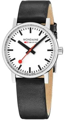 Produktbild von Mondaine Uni Uhr Classic Armbanduhr 35 mm MSE.35110.LBV Leder