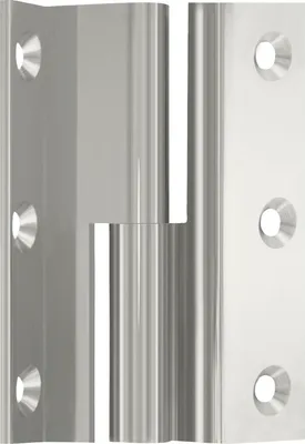 Produktbild von Möbelband Kröpfung D, Zylinderkopf links, 50x33 mm, Messing vernickelt poliert