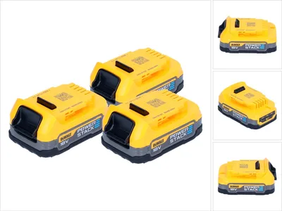 Produktbild von DeWalt Akku Set DCBP 034 E3 3x Powerstack Akku 18 V 1,7 Ah / 1700 mAh XR Li-Ion - mit Ladestandanzeige