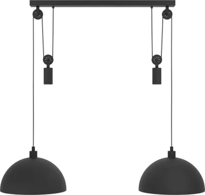 Produktbild von EGLO Winkworth 1, Schwarz, Schwarz, Stahl, Schwarz, Drinnen, 2 Glühbirne(n)