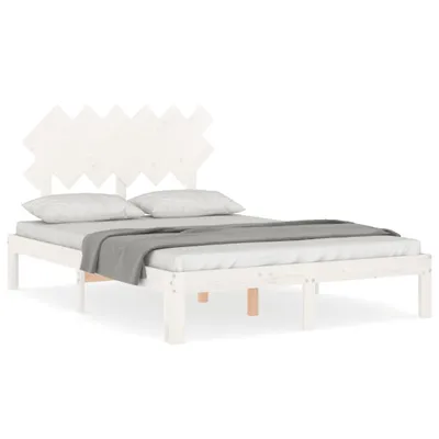 Immagine prodotto di vidaXL Letto in legno massiccio senza materasso bianco 120x200 cm legno di pino