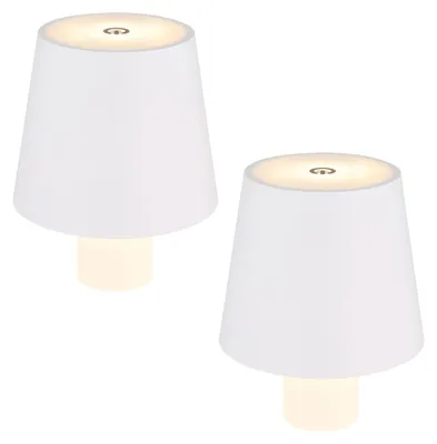 Produktbild von 2x LED Tischleuchte, Flaschenlampe, Touchdimmer, Akku, H 13 cm