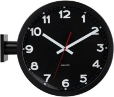 Image de Karlsson - Horloge murale New Classic double face - Noir