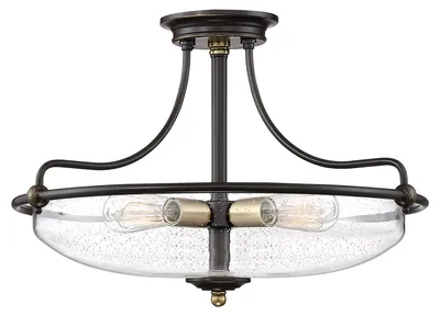 Zdjęcie produktu dla Lampa sufitowa Griffin brąz palladiańsko-mosiądz 4xE27x60W metal wym:36x53x53cm IP20 Quoizel