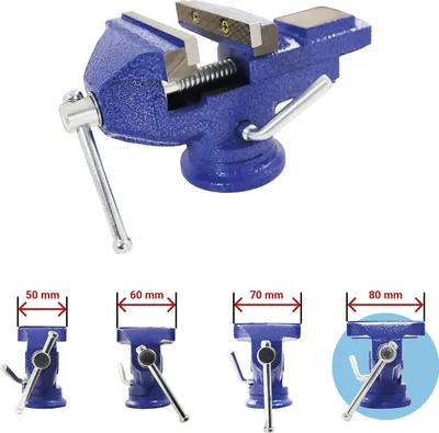 Produktbild von Bituxx Schraubstock Tischschraubstock Drehbar 360 Grad 80 mm MS-19694