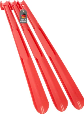 Produktbild von 3 Stück Schuhanzieher Set 65cm Farbe Rot Kunststoff Schuhlöffel Xl Lang und stabil Robuster Plastik Schuhanziehhilfe mit Haken und Öse Rückenschonend