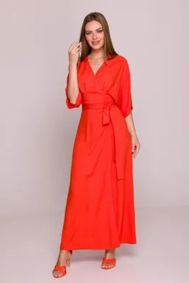 Produktbild von Stylove Maxikleid für Frauen Annita S406 koralle XL