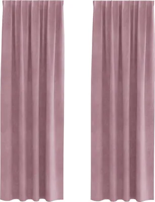 Produktbild von vidaXL Verdunkelungsvorhänge 2 stk. Dunkelrosa 140 x 245 cm Samt