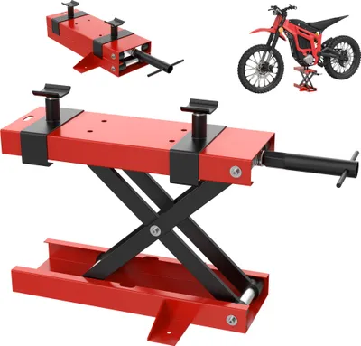 Obrázok produktu pre XMTECH zdvihák na motorku zdvihák na motorku 500 kg, výškovo nastaviteľný nožnicový zdvihák 95-350 mm, zdvihák na motorku a stredový stojan na opravu a údržbu, robustný a stabilný