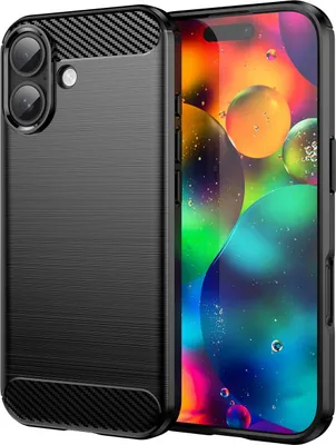 Produktbild von Mobigear Brushed Slim iPhone 17 Hülle Flexibles TPU Backcover - Schwarz