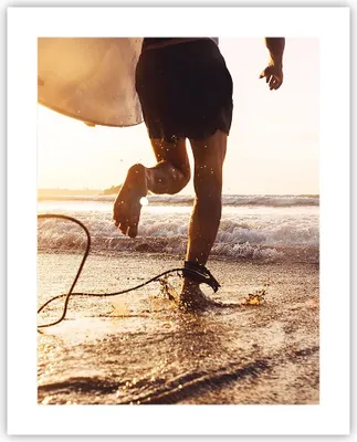 Produktbild von Poster - Poster ohne Rahmen - Surfen Strand Freude - 40x50 cm - Wand Bild - Wanddeko - Wandbilder - Kunstposter - Wandposter - Bilder - Kunstdruck - Wanddekoration - Wandbild - P2XPA40x50-4801