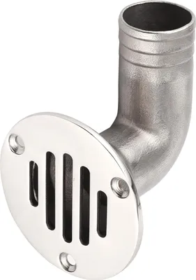 Immagine prodotto di Scarico per ponte marino in acciaio inox 316, curva a 90 gradi, fondo 32 mm, per imbarcazioni, yacht