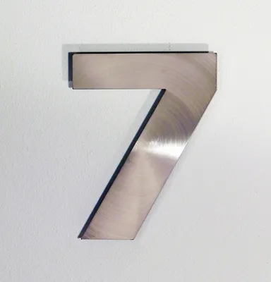 Produktbild von Hausnummer "7", SIEBEN, Edelstahl matt gebürstet