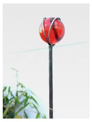 Produktbild von Edelrost Gartenstecker 106 cm mit Glaskugel 6 cm Gartendekoration aus Metall