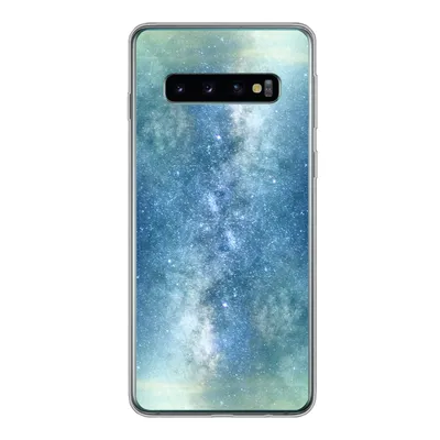 Produktbild von MuchoWow® Handyhülle Schutzhülle Hülle für Samsung Galaxy S10 Sterne - Himmel - Blau - Jungen - Mädchen - Kinder Silikon Softcase Handy Hülle - Handytasche