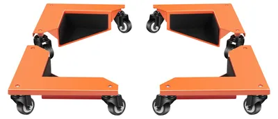Image de Roulette pour meubles, triangulaire - Capacité de charge : 639 kg - Acier au carbone, plastique PU