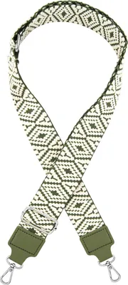 Produktbild von axy Taschen Schulterriemen 4cm Breiter Verstellbarer Taschengurt für Wechsel Schultergurt Azteken Muster Trageriemen Taschen, Farbe:Grün-Weiss