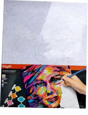 Produktbild von Kayet Malset Porträt Malen nach Zahlen 40x50 cm
