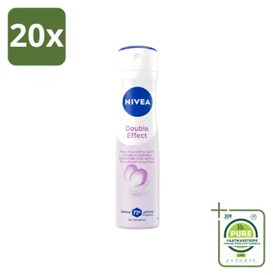 Produktbild von 20 x NIVEA Double Effect Anti-Transpirant Spray - 150 ml - Großpackung - 20 Stücke