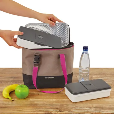 Produktbild von Mary Isoliertasche für C8-Lunchboxen, 3 Boxen + 0,5L Flasche, verstellbarer Träger