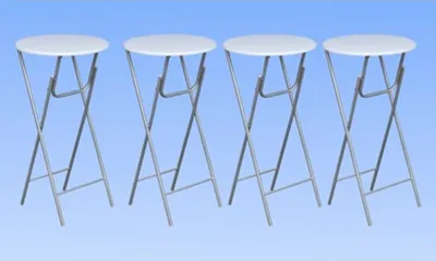 Immagine prodotto di Tavoli da Bar Set 4 pz con Ripiano in MDF Bianco