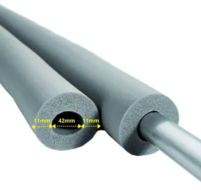 Obrázek produktu pro AEROFLEX® SH izolace potrubí – 2 m, flexibilní izolační materiál z uzavřenobuněčné pěny na bázi kaučuku, černý – 42 x 10 mm