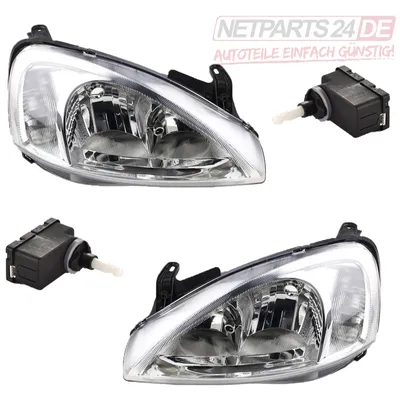 Produktbild von Scheinwerfer passend für Opel Corsa Set C -03 mit LWR H7 H7 System Valeo 1216000 09196231 1207525 09114334 1216093 09196232 Johns