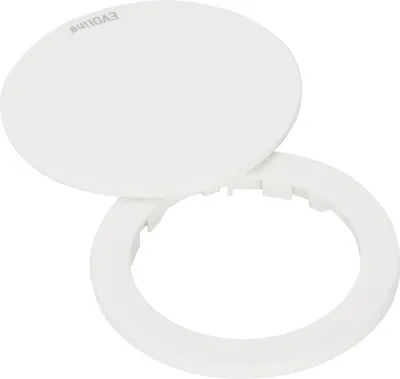Produktbild von Evoline One Abdeckring Abdeckkappe mit Drehdeckel ø 59 mm aus Kunststoff weiß