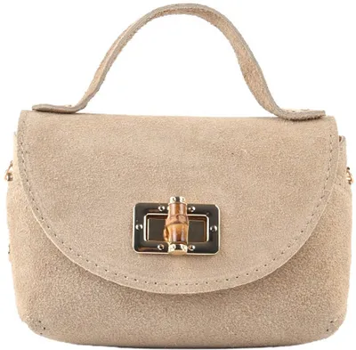 Productafbeelding van Giuliano Lederen handtas Gisele - Italy - Suede - Beige