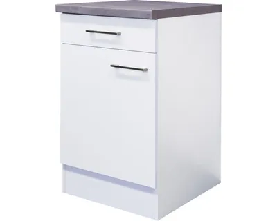 Obrázok produktu pre Kuchynská skrinka dolná so šuplíkom a dvierkami Flex Well Varo ŠxHxV 50 x 60 x 86 cm čelo biela matná korpus biela